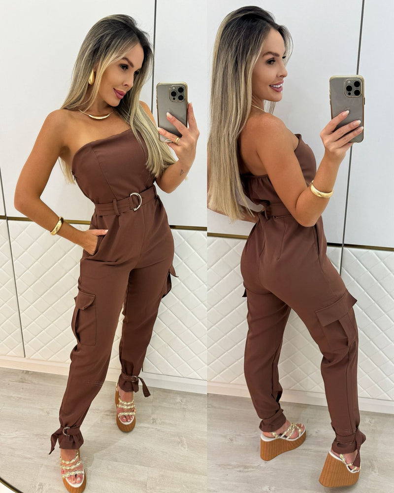 Macacão Lady Marrom 91401