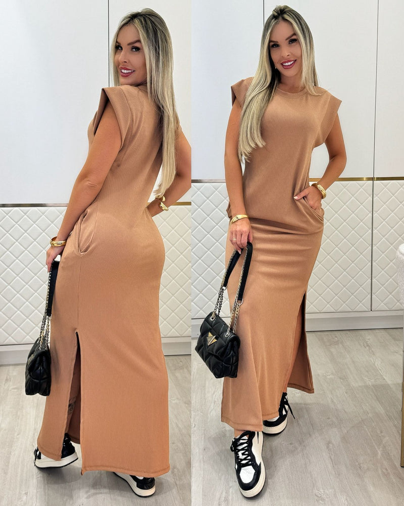 Vestido Ketelin Bege 93084
