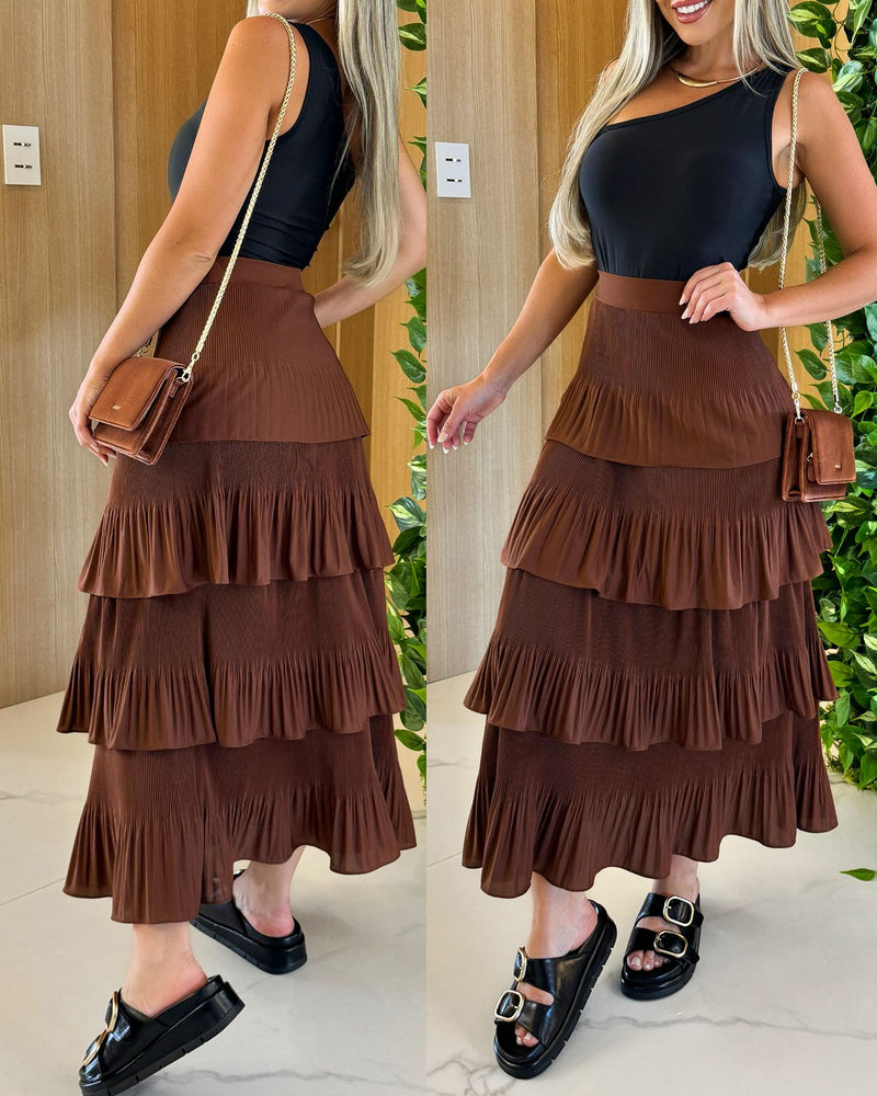 Saia Leia Marrom 90926