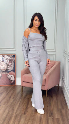 Conjunto Tricot Casaqueto Com 3 Peças